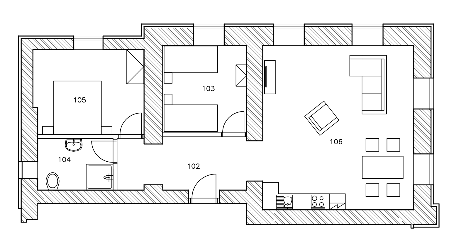 Půdorys Apartmánu A